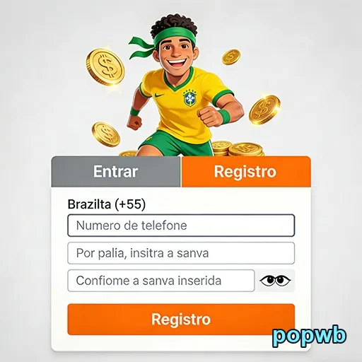 Ilustração de Crie sua conta no popwb e aproveite a experiência VIP